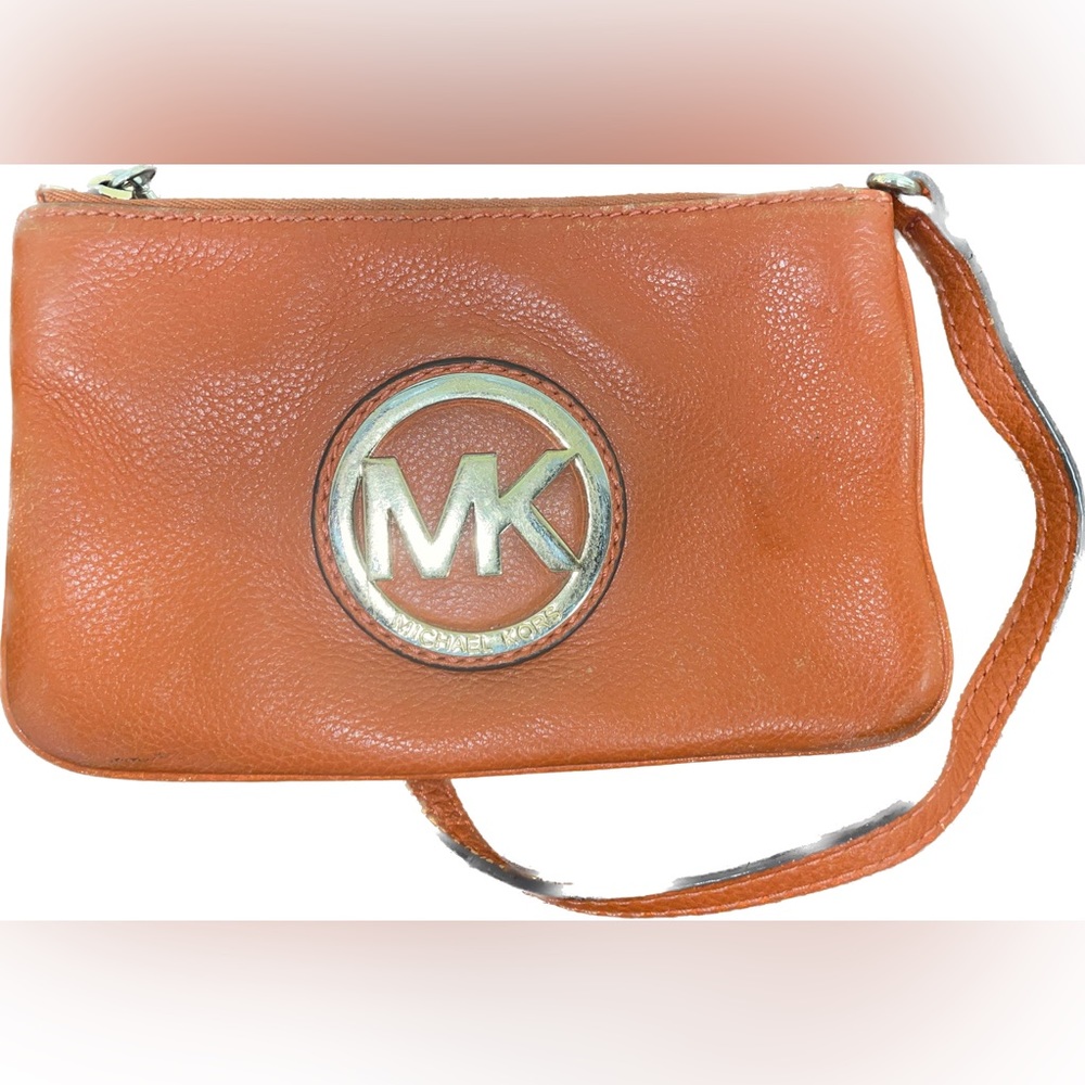 Michael Kors orange wristlet